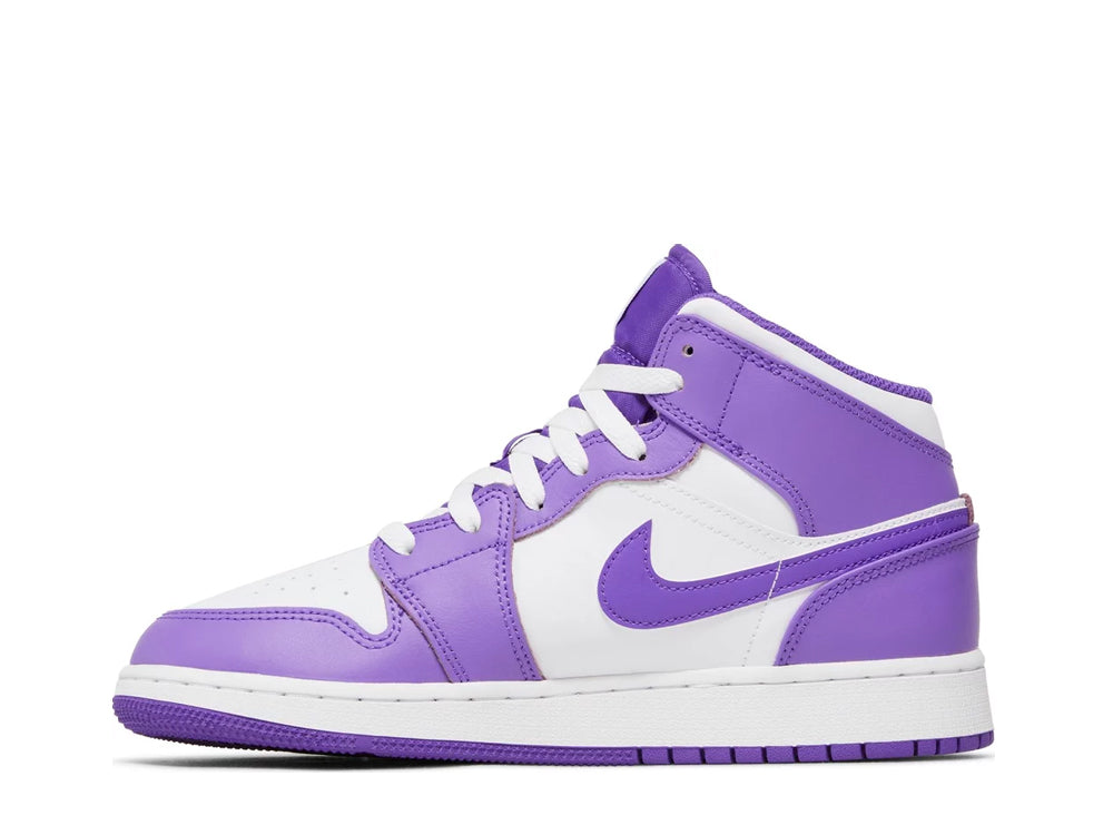 Air Jordan 1 Mid Purple Venom GS side