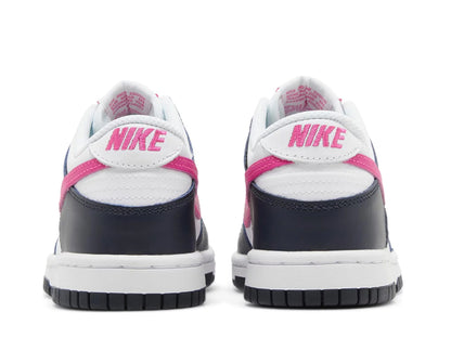 Dunk Low GS Dark Obsidian Fierce Pink nike logo