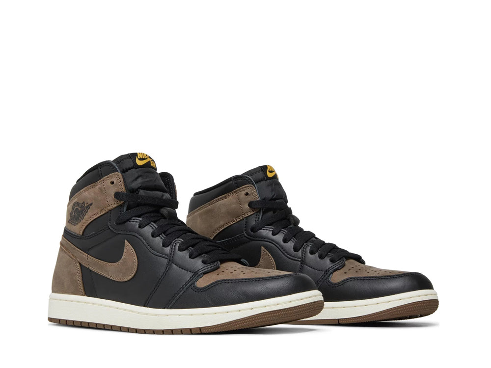 Jordan 1 High Retro Palomino brown and black pair