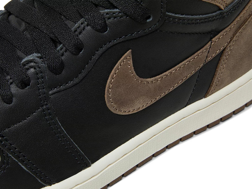 Jordan 1 High Retro Palomino up close black and brown 