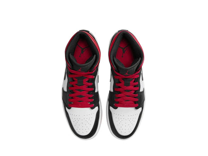 Jordan 1 Mid Gym Red Black Toe