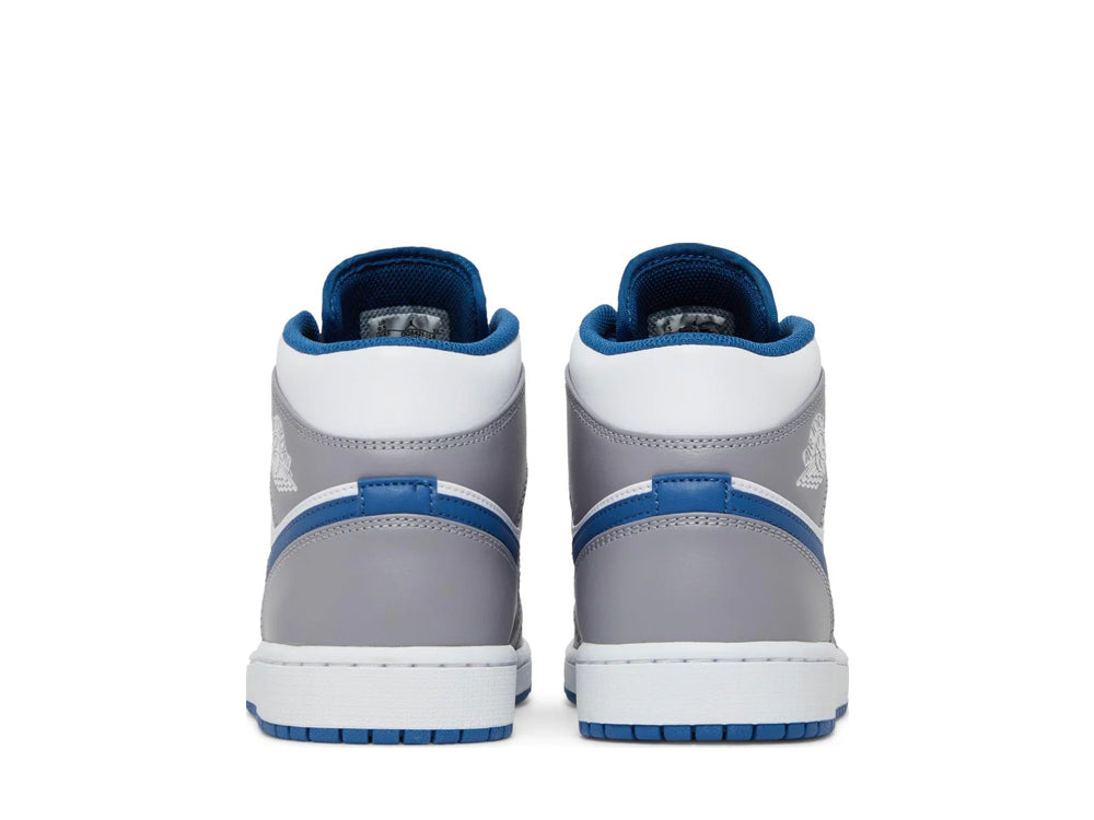 Nike air jordan 1 mid true blue grey blue back