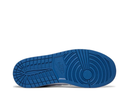 Nike air jordan 1 mid true blue grey blue sole