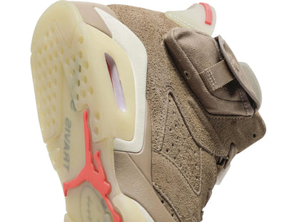 Nike air jordan 6 Travis scott british khaki side pocket closeup