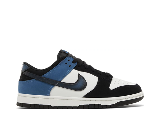 Nike dunk low industrial blue Black toe upper with white toe and blue heel
