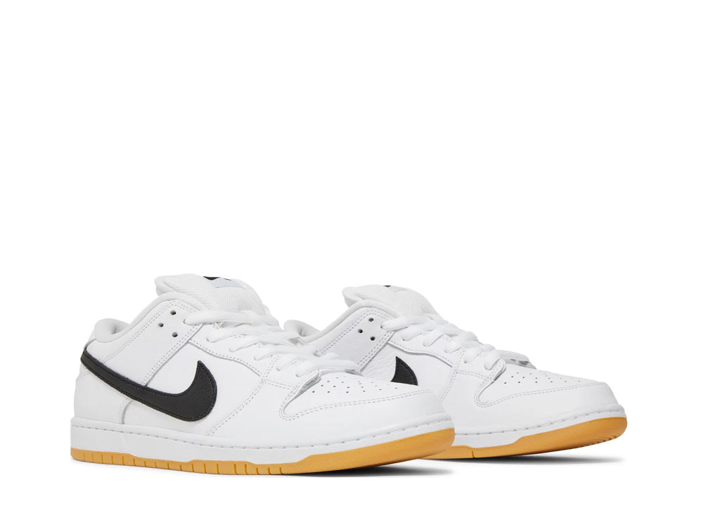 Nike sb dunk low white gum pack front view