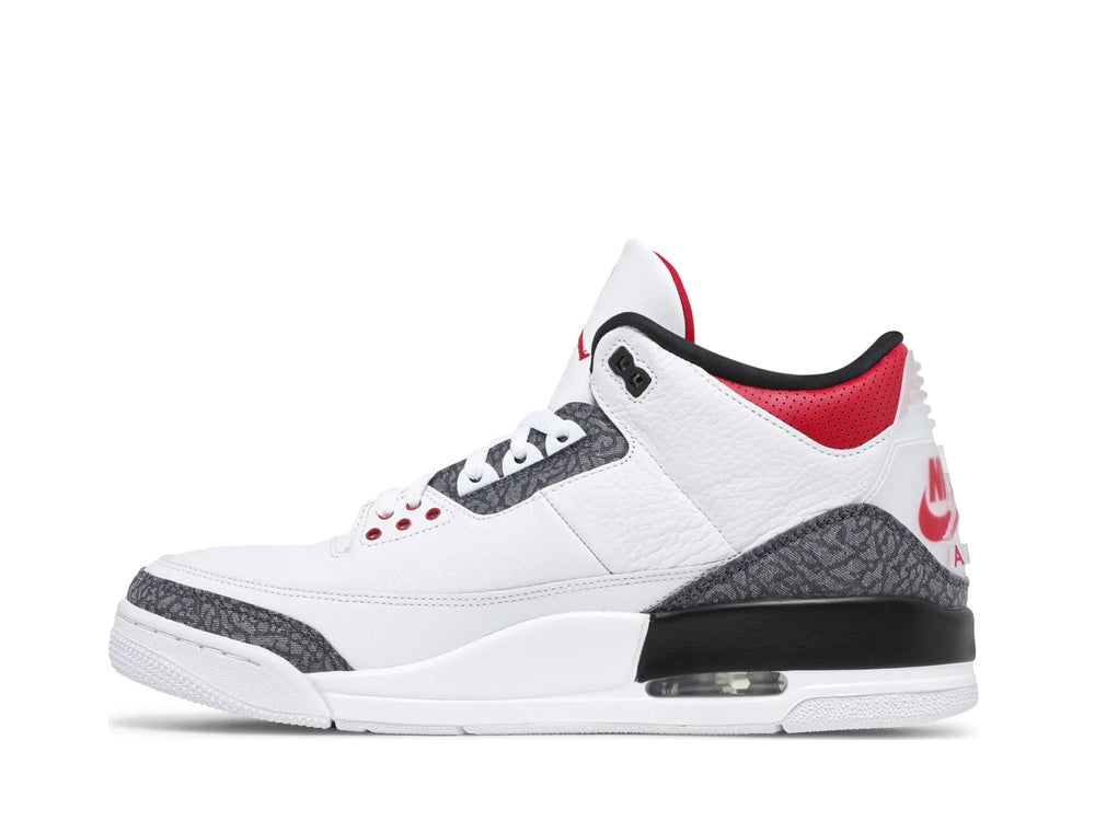 Nike air jordan 3 fire red denim side