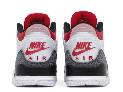 Nike air jordan 3 fire red denim back