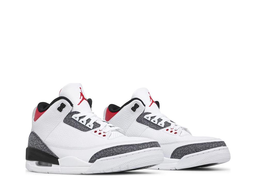 Nike air jordan 3 fire red denim pair