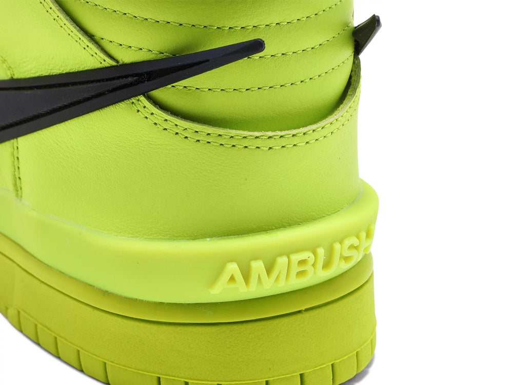 Nike dunk high AMBUSH flash lime lace