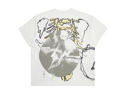 Travis Scott Cactus Jack + Kaws For Fragment Tee Aged Yellow